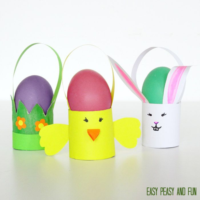 Easter Toilet Paper Roll Crafts
 Toilet Paper Roll Easter Craft Baskets