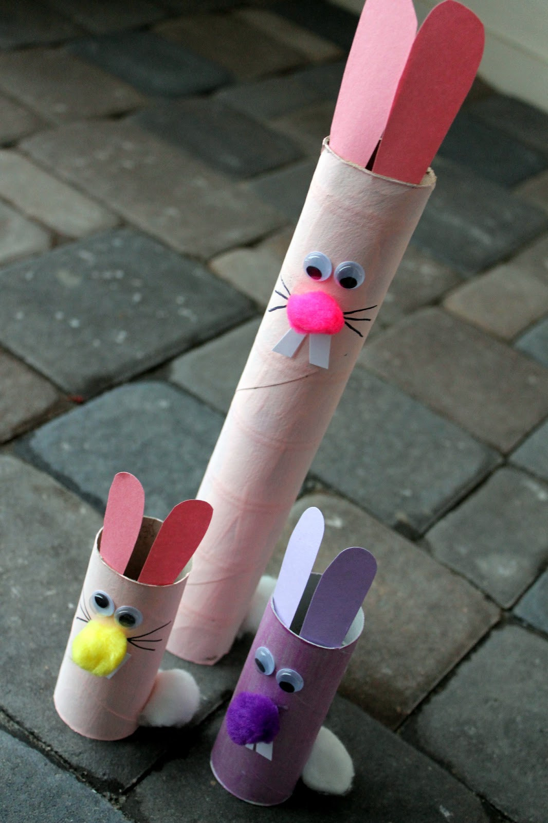 Easter Toilet Paper Roll Crafts
 TP Roll Bunnies and Spring Blog Hop Reading Confetti