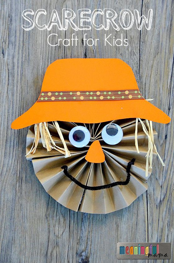 Easy Fall Crafts For Kindergarteners
 Scarecrow Paper Craft for Kids