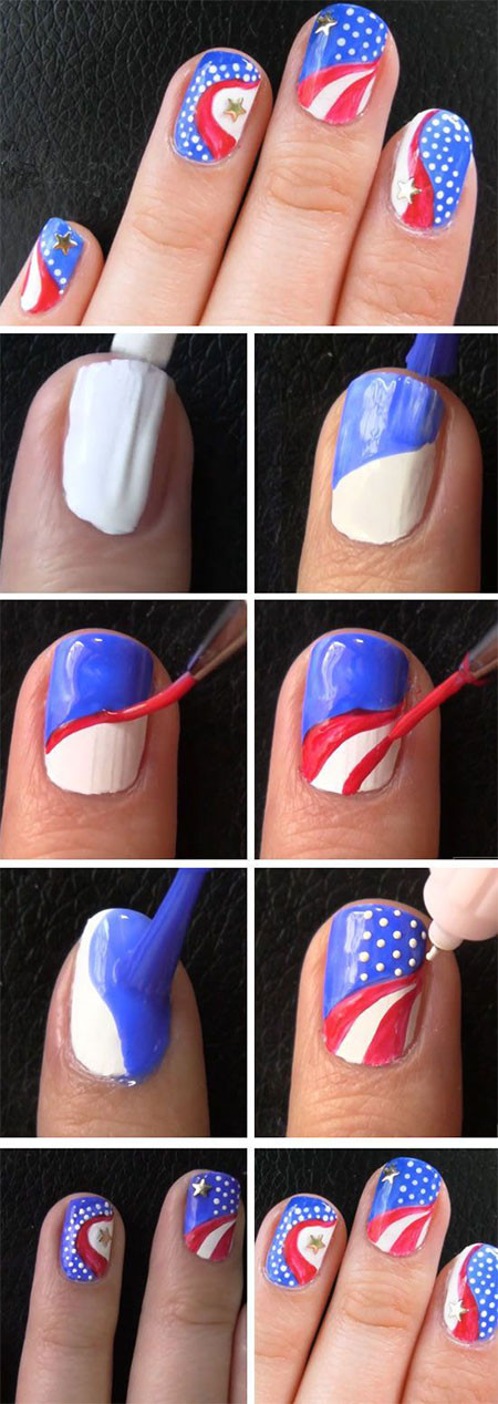 Easy Fourth Of July Nails Design
 15 Easy & Simple 4th of July Nail Art Tutorials For