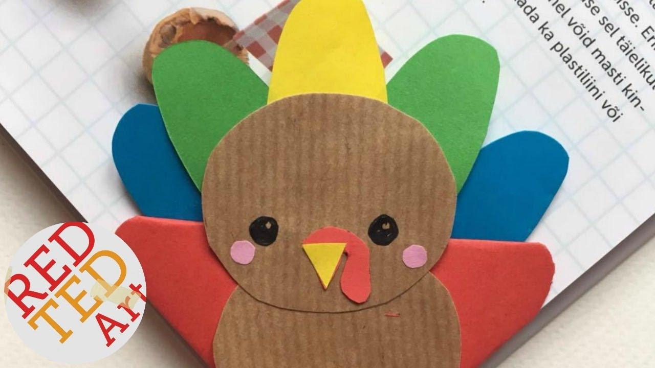 Easy Thanksgiving Crafts
 Easy Turkey Bookmark Corner Fun Thanksgiving DIY Paper