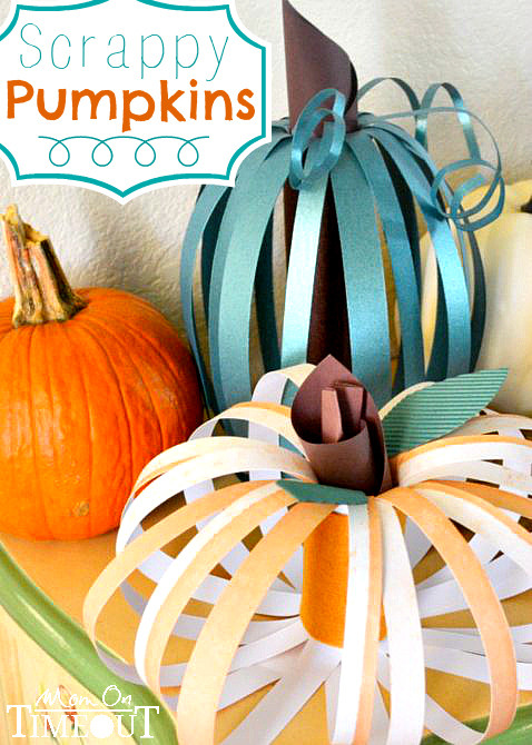 Fall And Halloween Crafts
 Scrappy Pumpkins Mom Timeout