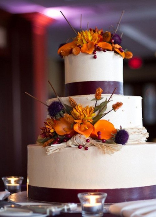 Fall Cakes Ideas
 24 Great Ideas for Fall Wedding Cake Decoration Style