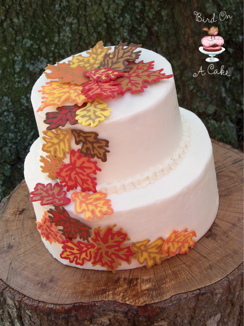 Fall Cakes Ideas
 Bird A Cake Autumn Leaves Cake