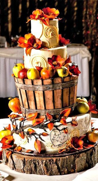 Fall Cakes Ideas
 25 Apple Inspired Fall Wedding Ideas