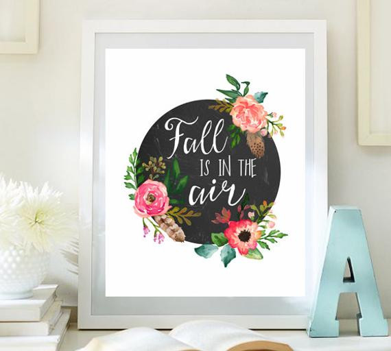 Fall Is In The Air Quotes
 thanksgiving print fall decor fall is in the air quotes autumn
