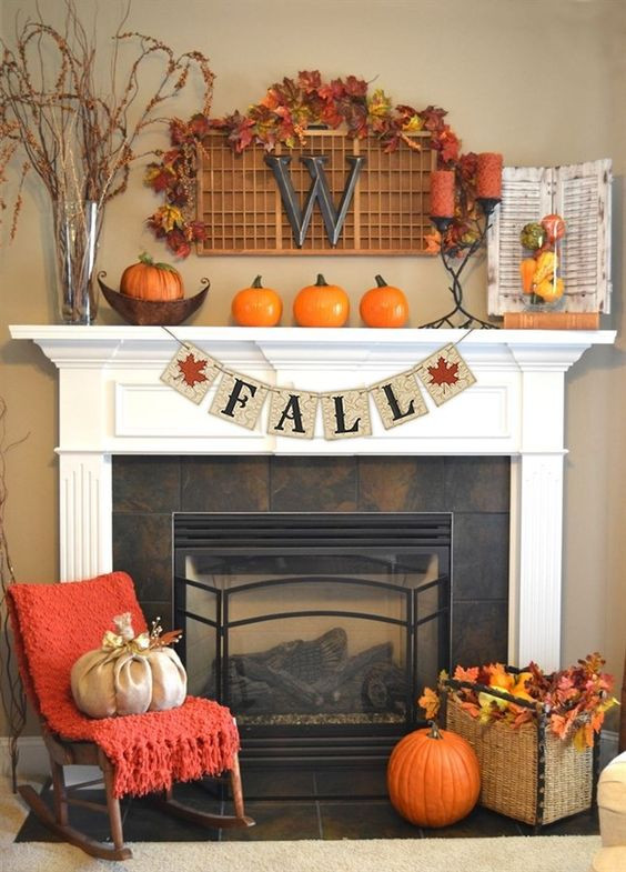 Fall Mantle Decorating Ideas
 31 Autumn Decoration Ideas for the Mantels Scrapality