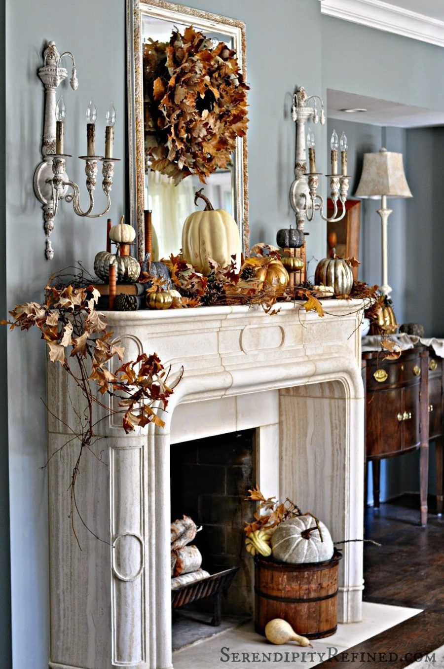 Fall Mantle Decorating Ideas
 15 Fall Decor Ideas for your Fireplace Mantle