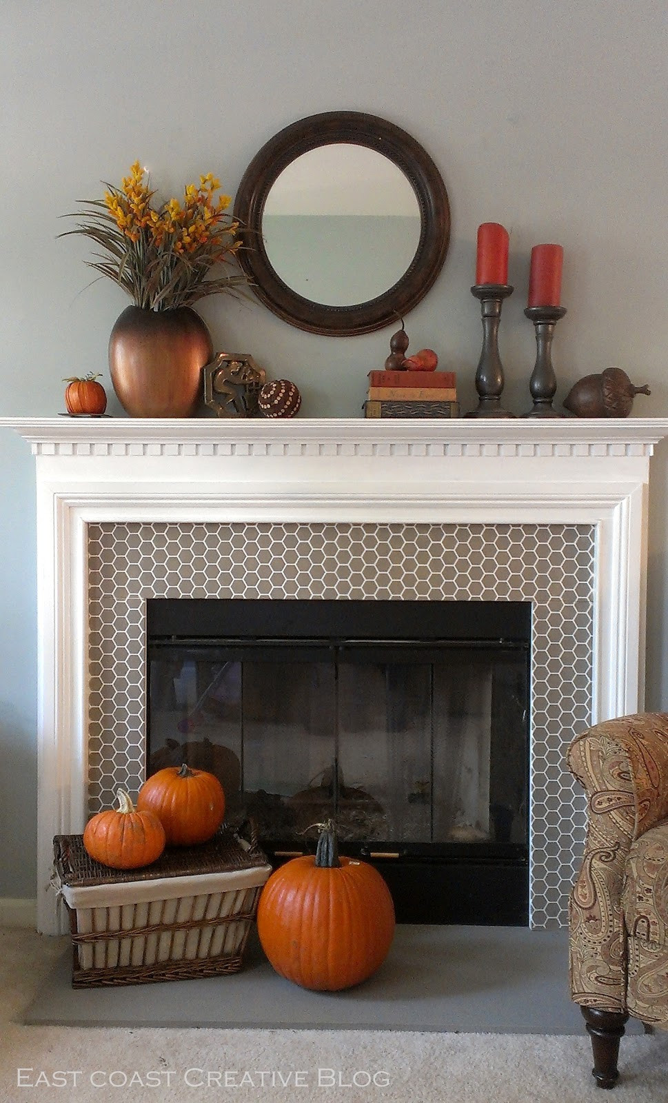 Fall Mantle Decorating Ideas
 A Fall Mantel 2 Ways Mantle