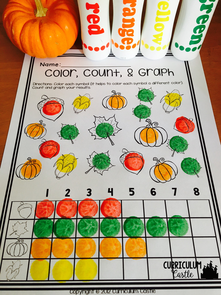 Fall Math Activities For Preschoolers
 Thanksgiving Unit Turkeys Pilgrims and Native Americans