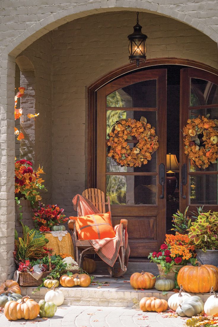 Fall Outside Decoration Ideas
 93 best Fall outdoor decor images on Pinterest
