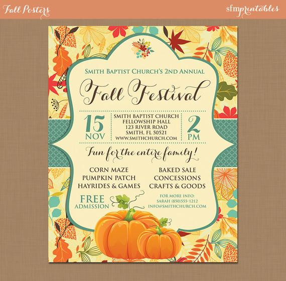 Fall Party Invitation Template
 Fall Festival Harvest Invitation Poster Pumpkin Patch