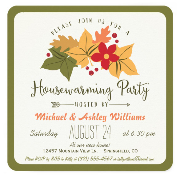 Fall Party Invitation Template
 23 Housewarming Invitation Templates PSD AI