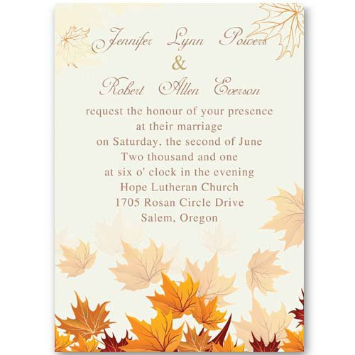 Fall Party Invitation Template
 Autumn Birthday Invitations