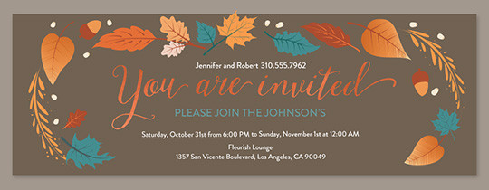 Fall Party Invitation Template
 Free Brunch & Lunch Party Invitations