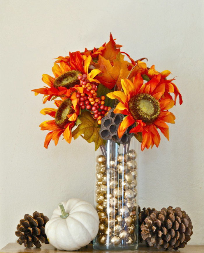 Fall Vase Fillers Ideas
 DIY Vase Filler Gold Pumpkins Centerpiece Darice