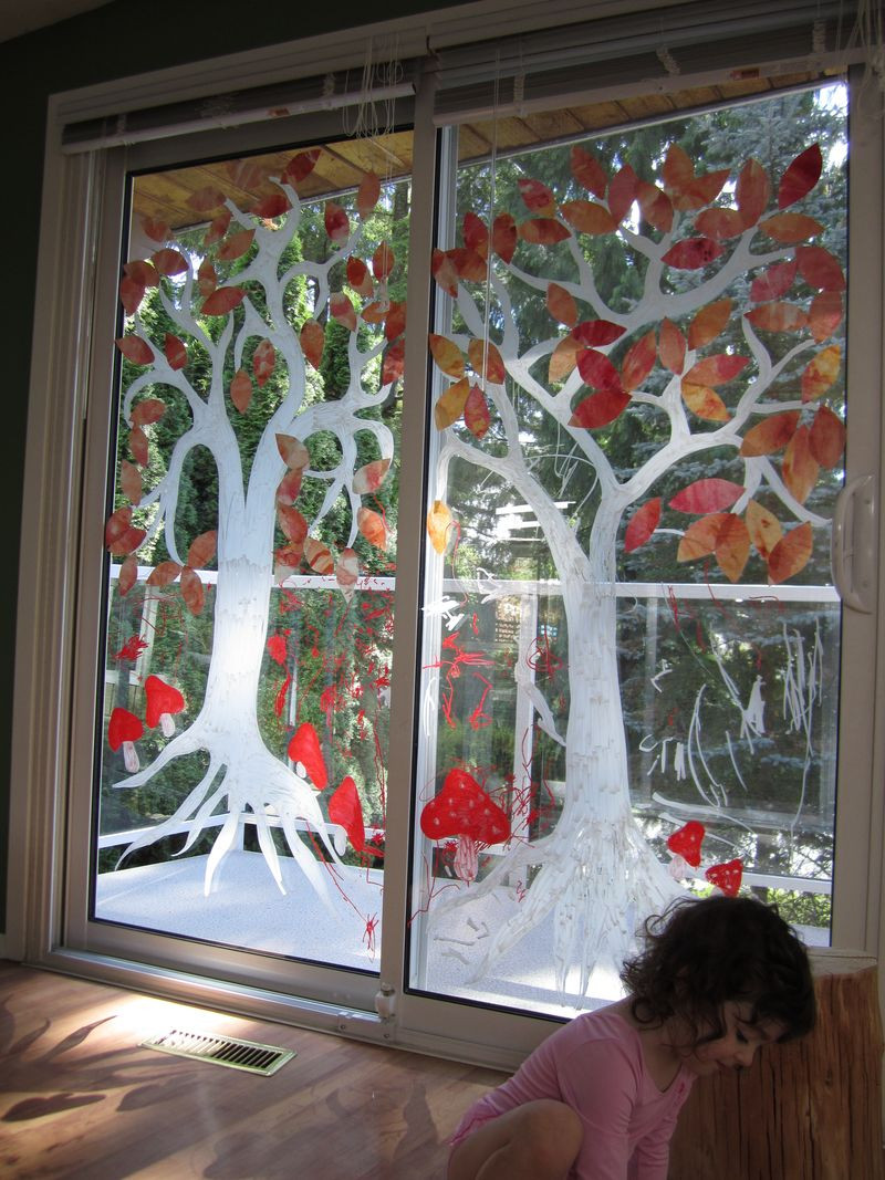 Fall Window Painting Ideas
 Autumn Tree Window Painting Hugger Boo