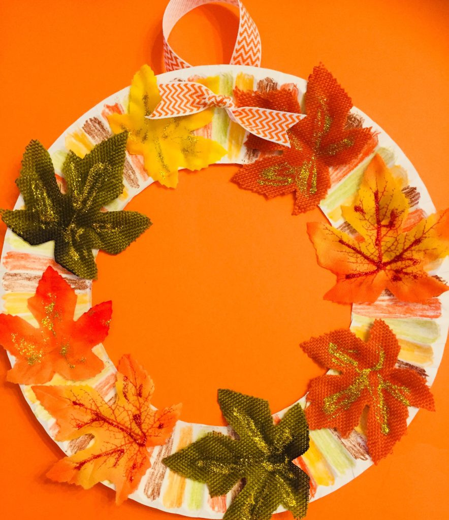Fall Wreath Craft
 Fall Leaves Paper Plate Wreath Craft Glitter A Dime