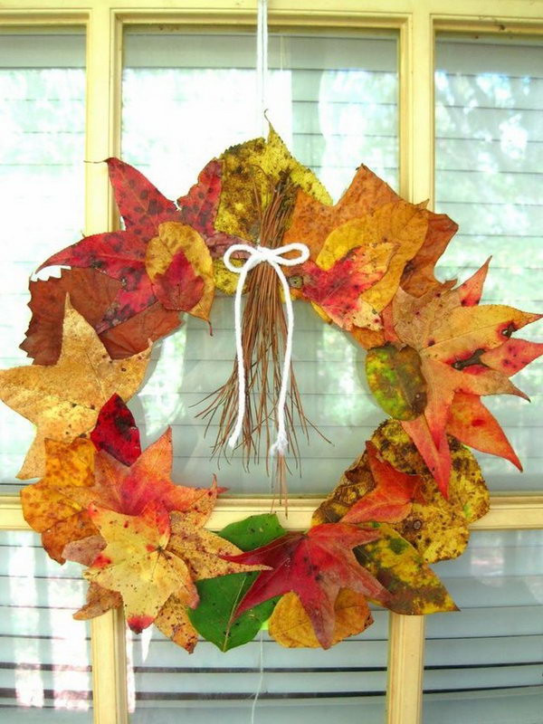 Fall Wreath Craft
 DIY Fall Leaf Craft Ideas & Tutorials Noted List