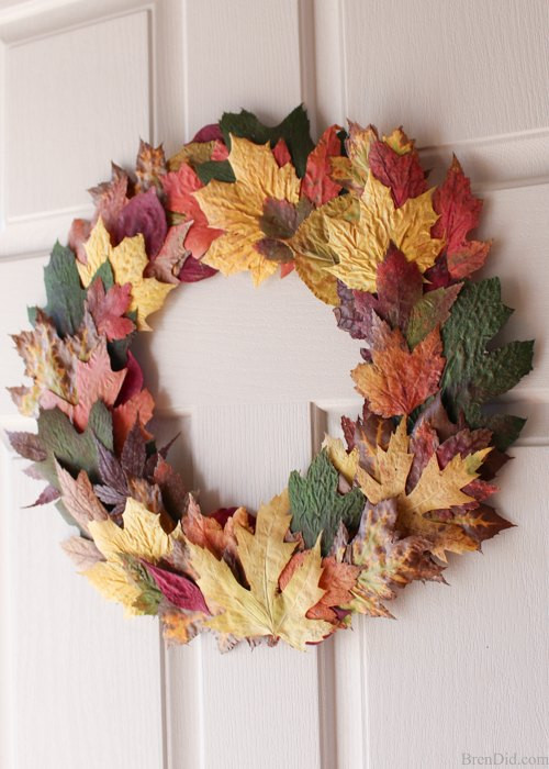 Fall Wreath Craft
 Cheap Easy DIY Fall Wreath With Fresh Leaves for $0