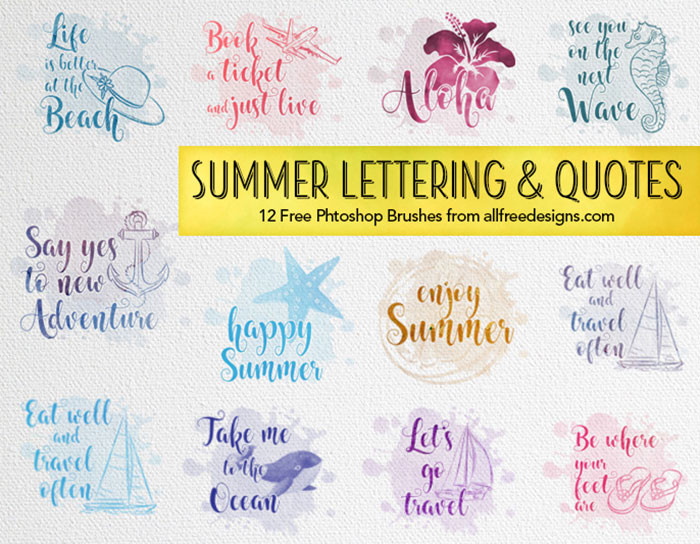 Famous Summer Quote
 Famous Summer Quotes 12 Free shop Brushes
