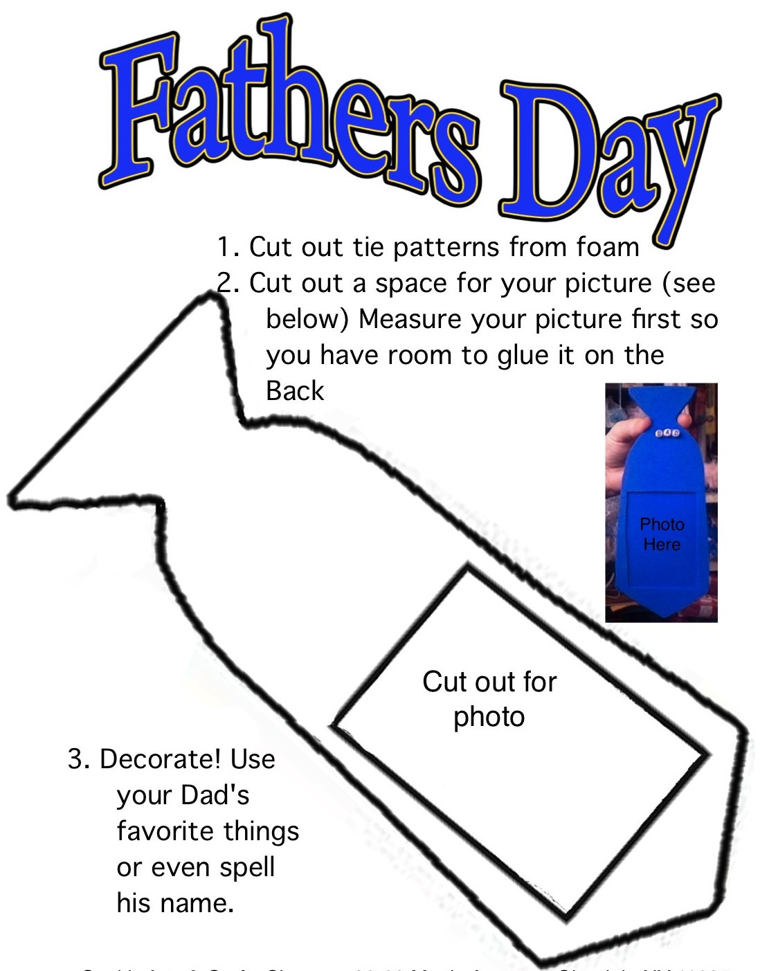 Fathers Day Arts And Crafts
 Cook s Arts & Crafts Shoppe Fathers Day Kids Craft