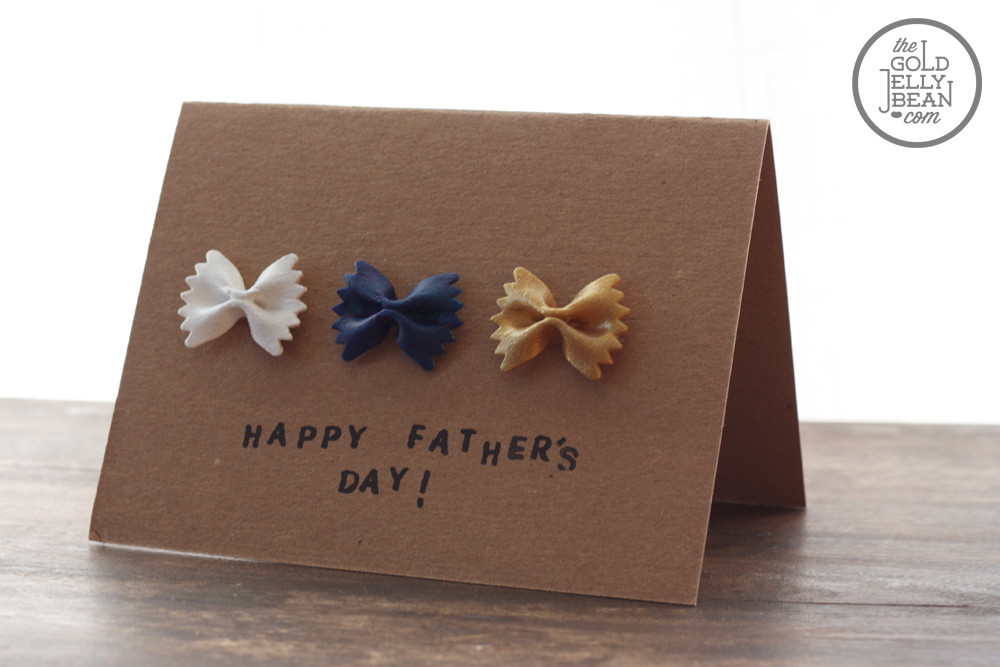 Fathers Day Diy Cards
 DIY Father’s Day Cards with Bow Tie Pasta