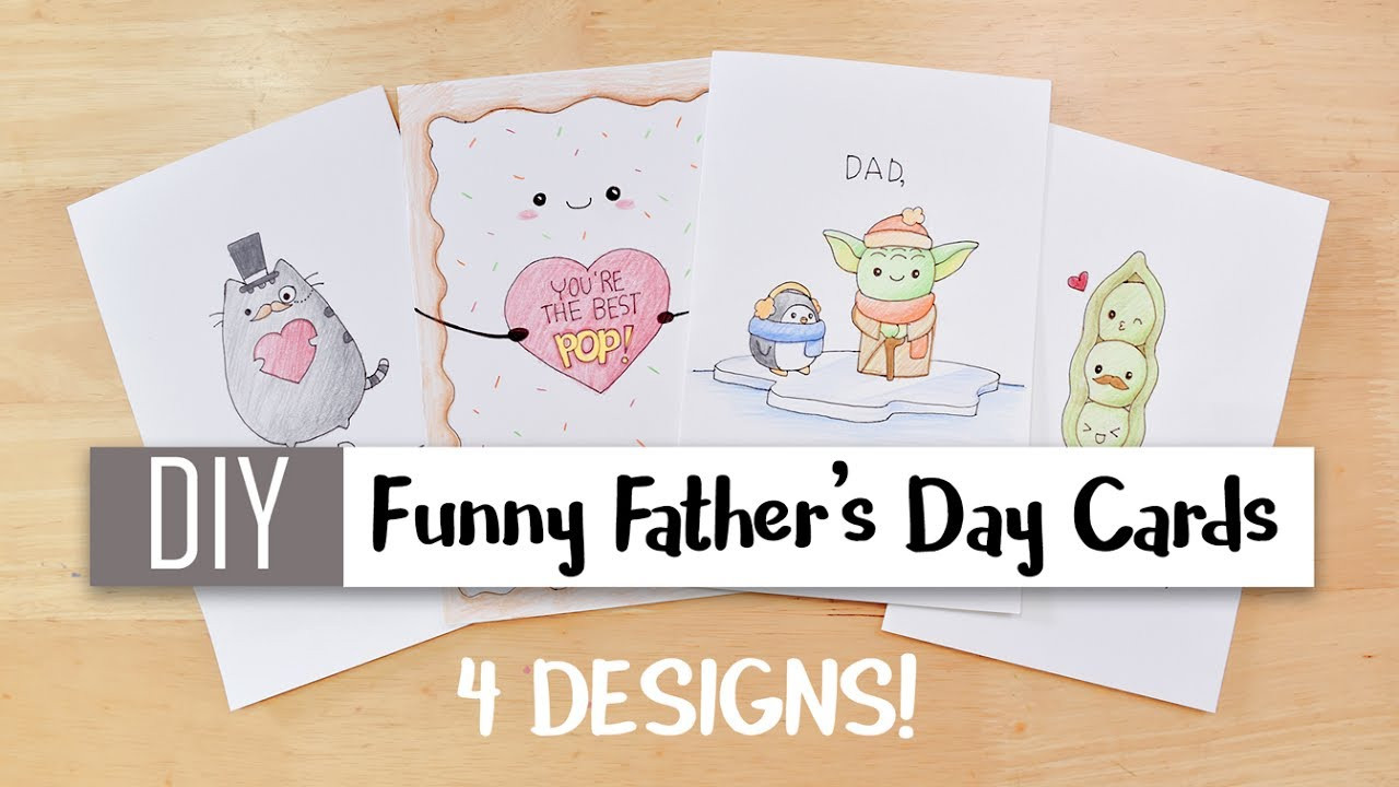 Fathers Day Diy Cards
 DIY Funny Father’s Day Cards Easy – 4 Cute Puns Card