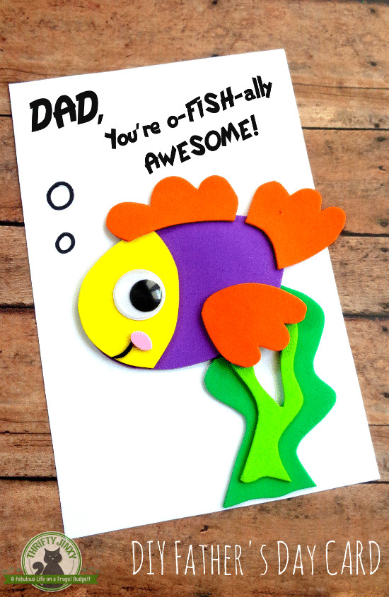 Fathers Day Diy Cards
 DIY Father s Day Fish Card with Printable Template