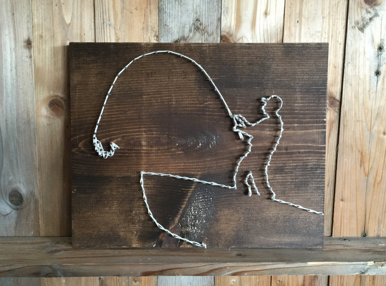 Fathers Day Gifts For Fisherman
 Fisherman String art Gifts for Dad Fishing Gift Fishing
