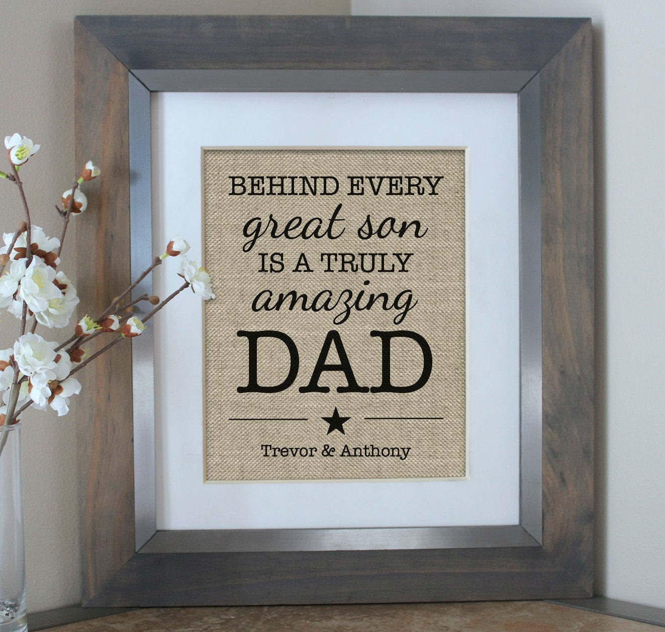 Fathers Day Gifts From Son
 Father s Day Gift from Son Personalized Gift by EmmaAndTheBean