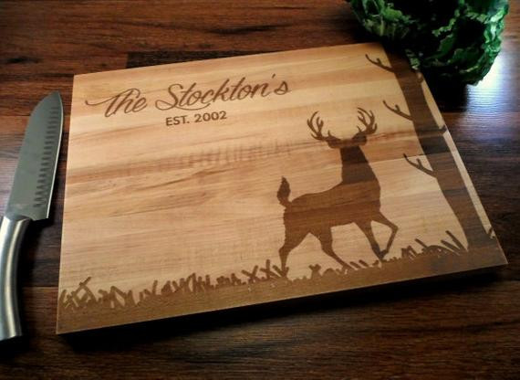 Fathers Day Hunting Gifts
 Items similar to Personalized Cutting Board Hunting Deer