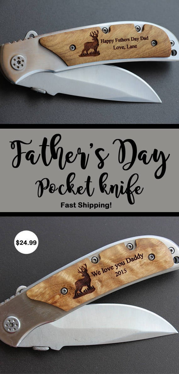 Fathers Day Hunting Gifts
 First Fathers Day Gift Personalized Hunting Pocket Knife