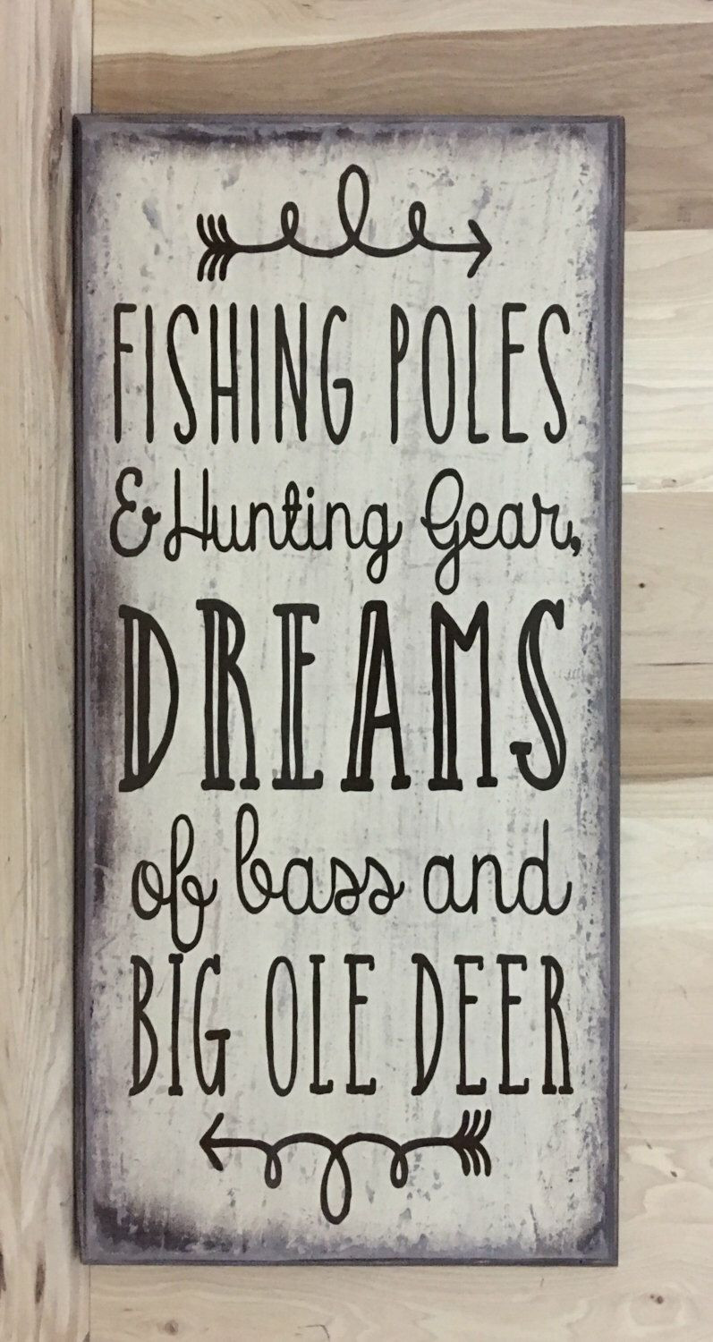 Fathers Day Hunting Gifts
 Fishing decor fishing wood sign Hunting decor Father s