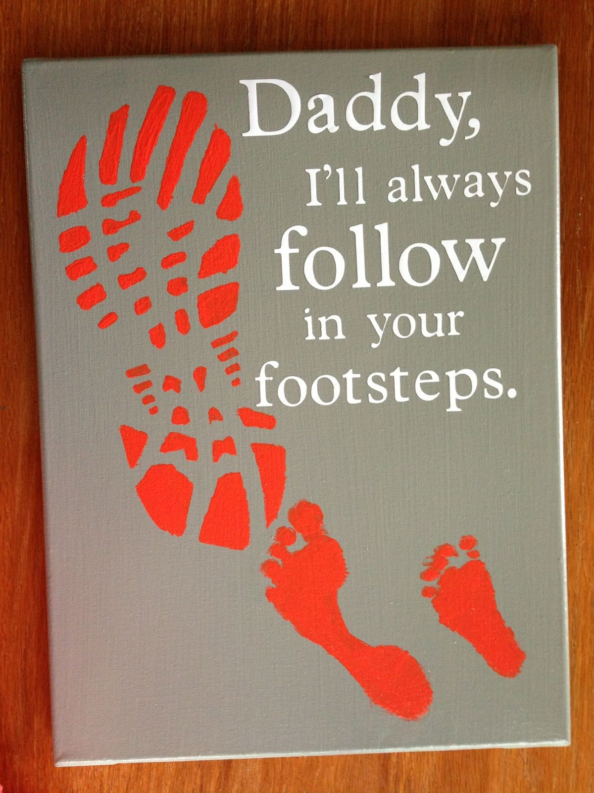 Fathers Day Ideas From Son
 Fathers Day Gift Canvas that s been painted then a shoe