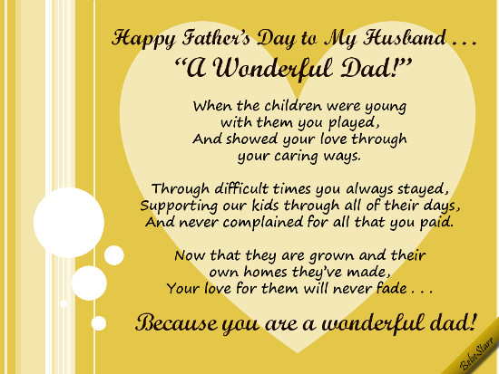 Fathers Day Quotes To Husband
 Happy Father s Day To My Husband s and