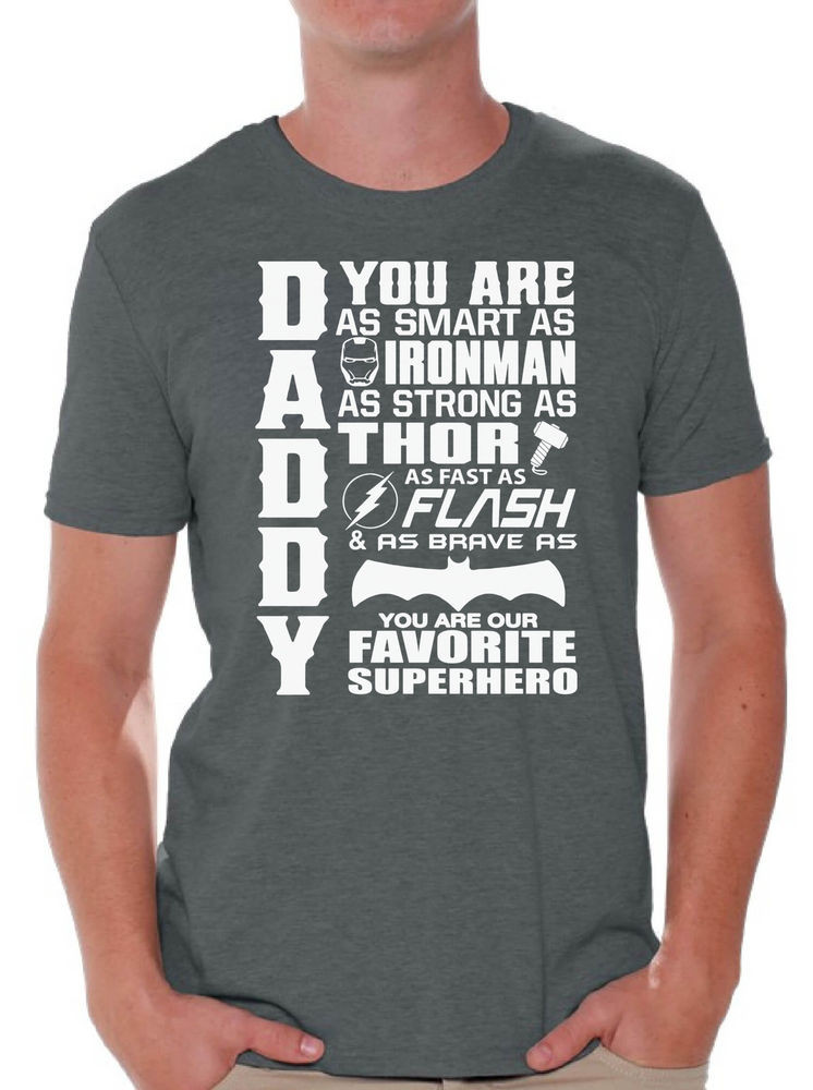 Fathers Day Shirt Ideas
 NEW 2016 Daddy Superhero T SHIRT Father s Day Gift For Dad