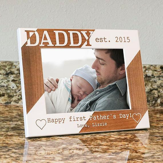 First Time Fathers Day Gift
 First Fathers Day Frame Dad PIcture Frame Gift for by