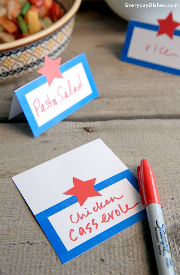 Food Places Open On 4th Of July
 Printable 4th of July Food Tent Cards