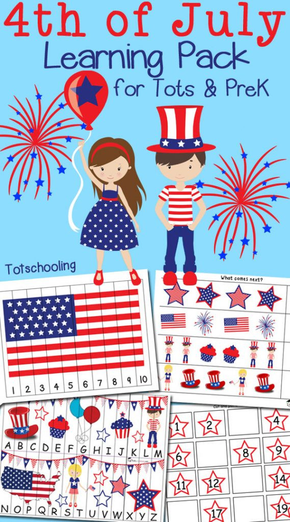 Fourth Of July Activities For Preschoolers
 FREE 4th of July Pack for Toddlers & Preschoolers