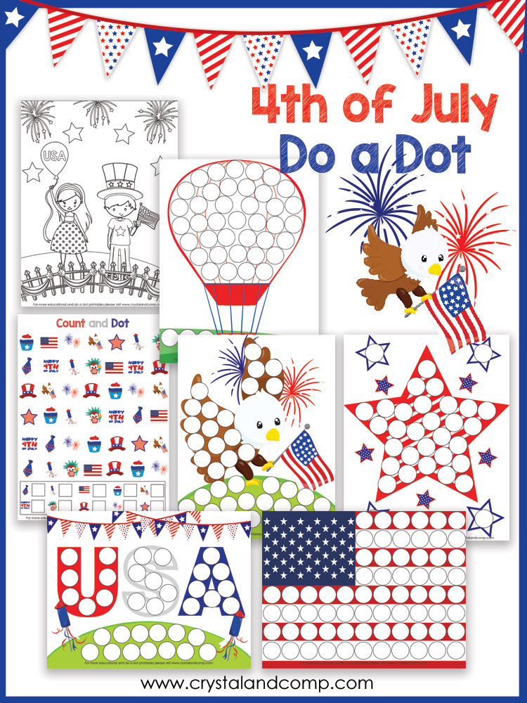 Fourth Of July Activities
 4th of July Preschool Do a Dot Printable