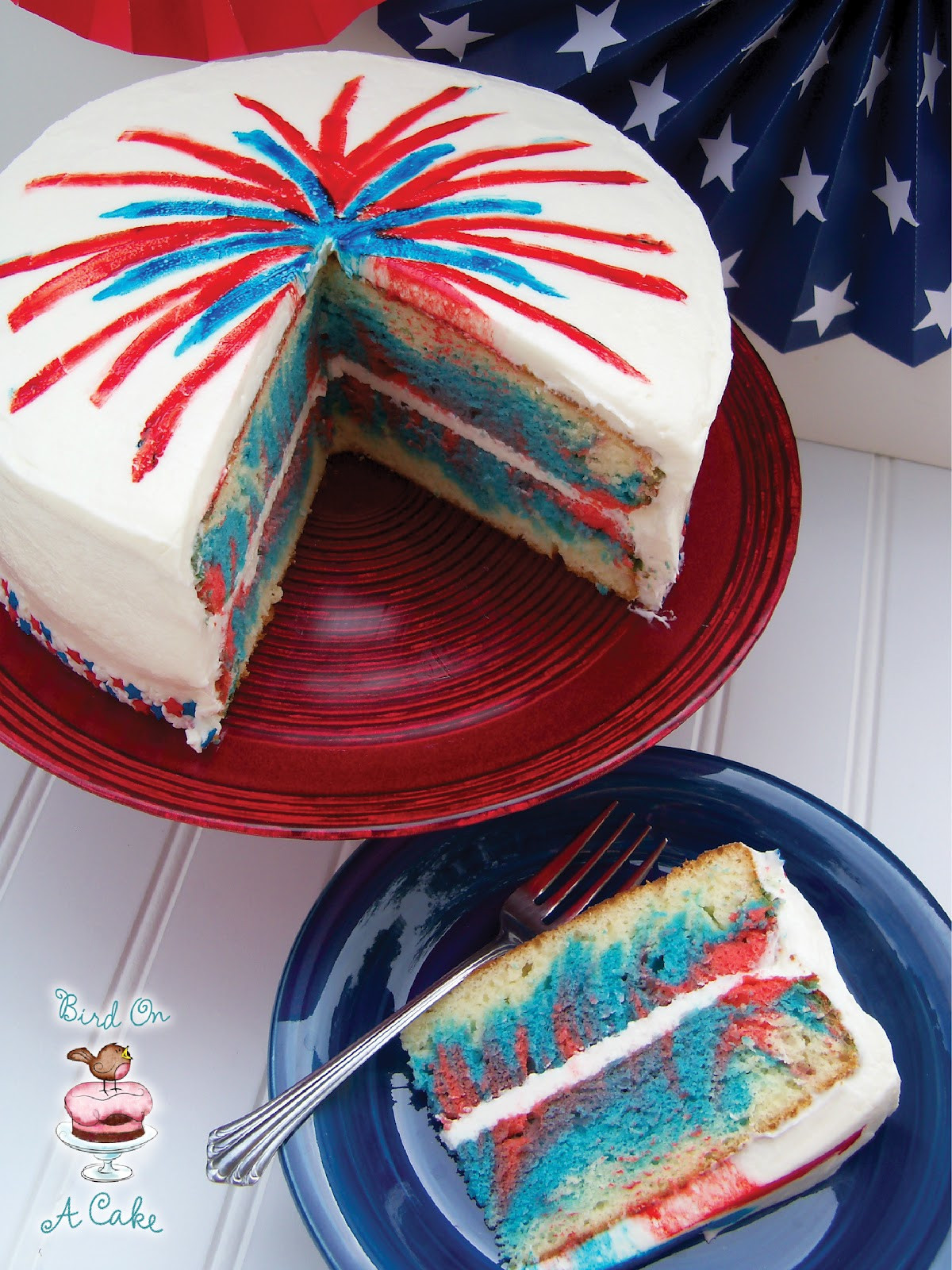 Fourth Of July Cakes Ideas
 Bird A Cake 4th of July Fireworks Cake