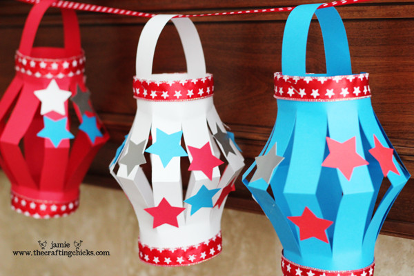 Fourth Of July Paper Crafts
 Bookinitat50 4th of July Paper Lanterns Kid s Craft in