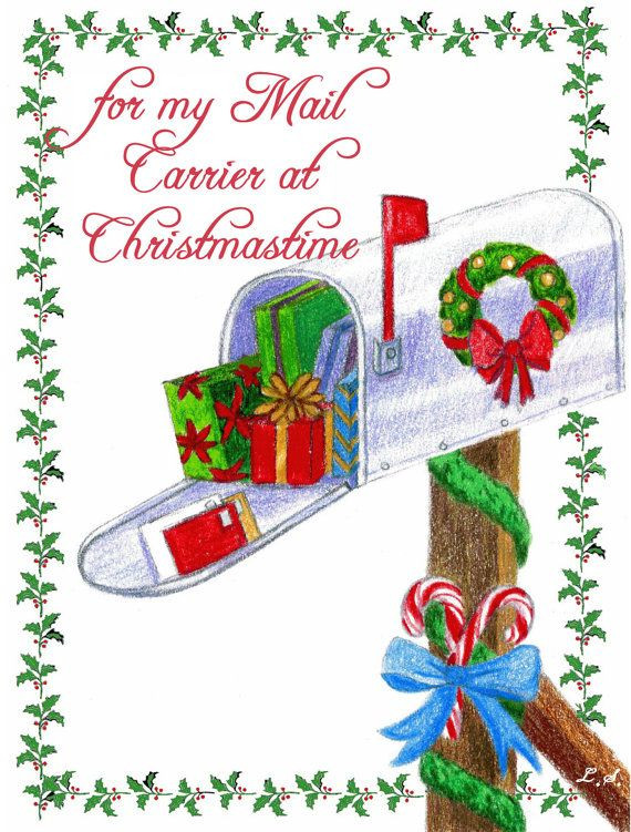 Free Christmas Gifts By Mail
 Christmas Card for Mail Carrier Postman Postmaster Mailman