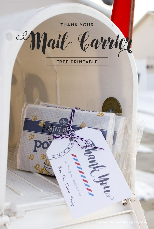 Free Christmas Gifts By Mail
 Thank Your Mail Carrier Free Printable