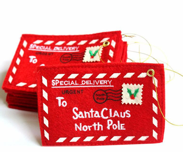 Free Christmas Gifts By Mail
 2019 Letter To Santa Claus Red Felt Envelope Mail