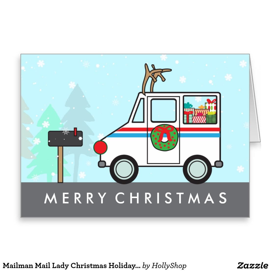 Free Christmas Gifts By Mail
 Mailman Mail Lady Christmas Holiday Thank You