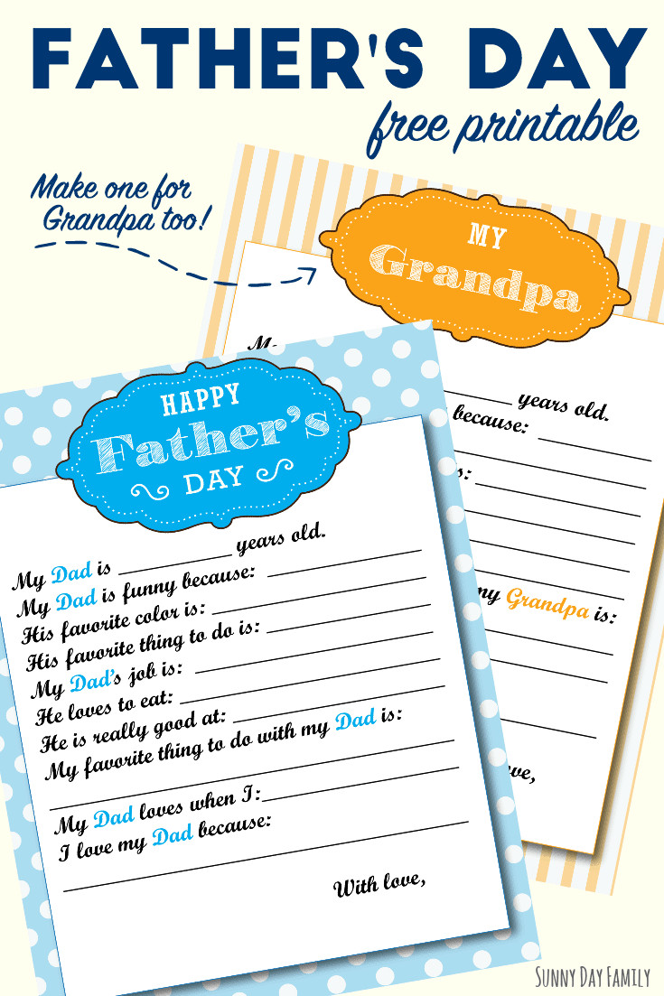 Free Fathers Day Ideas
 15 FREE Father s Day Printables Dad Will Love Splendry