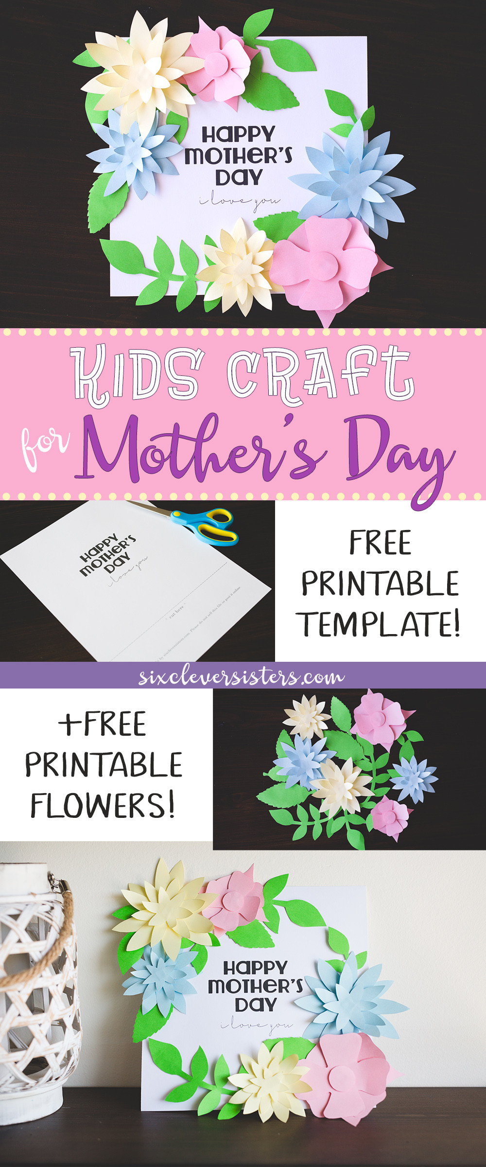 Free Printable Mothers Day Crafts
 Mother s Day Crafts for Kids Free Printable Templates