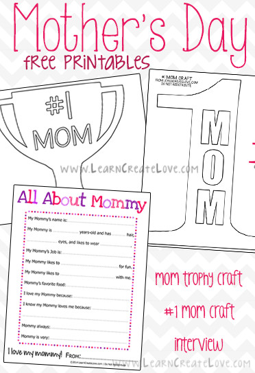 Free Printable Mothers Day Crafts
 Mother’s Day Printables